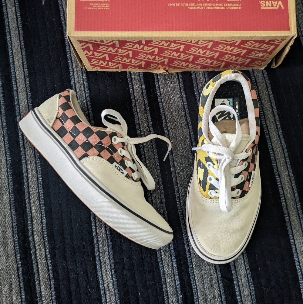 VANS Comfycush Era Mixed Media Suede Checker Leopard Women VNOA3WM91PC (…